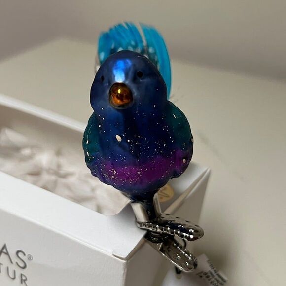 Inge-Glas Belinda Bluebird German Glass Christmas Tree Ornament - Picture 1 of 12